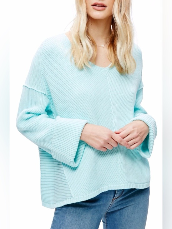 Free People Sweaters - Free People La Brea V-Neck Sweater mint green